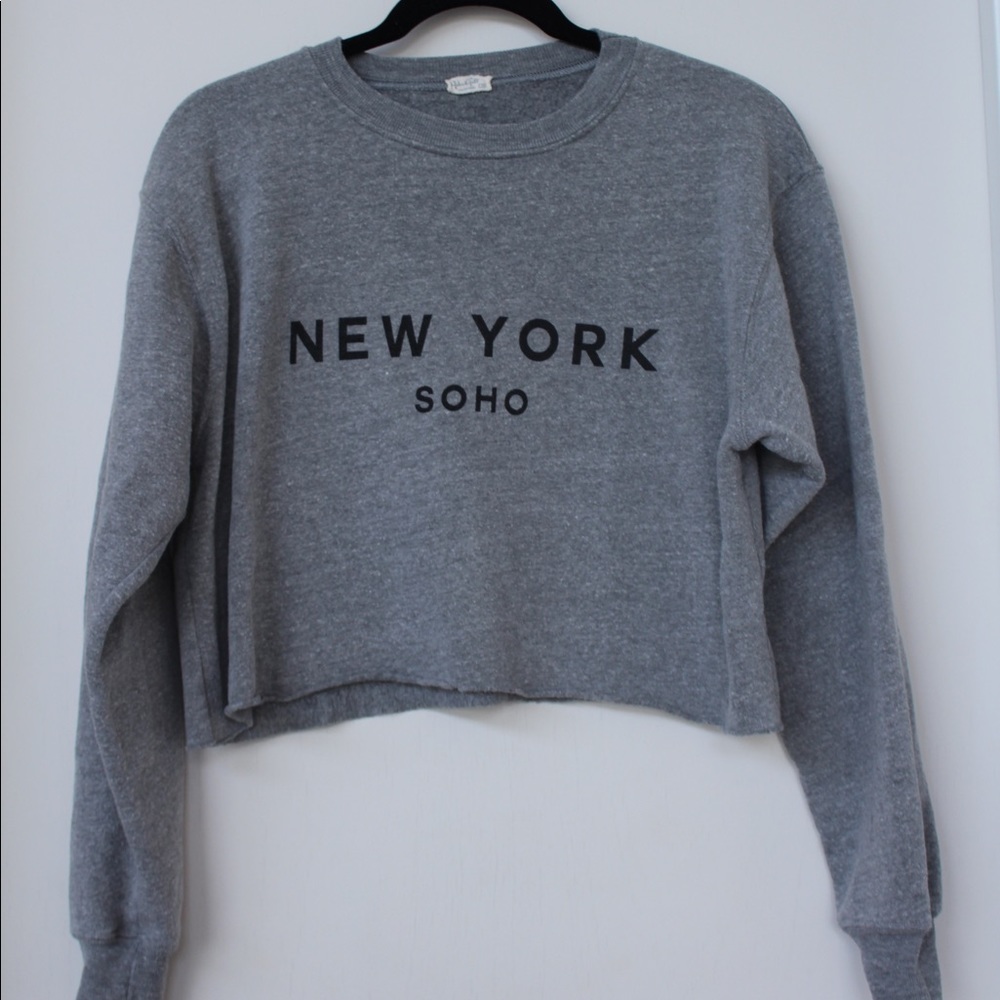 Brandy Melville Cropped New York Soho Sweater